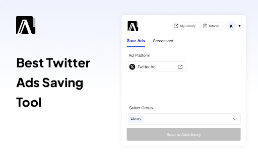Ad Library: Save to Twitter from Chrome web store to be run with OffiDocs Chromium online Ad Library: Save to Twitter from Chrome web store to be run with OffiDocs Chromium online