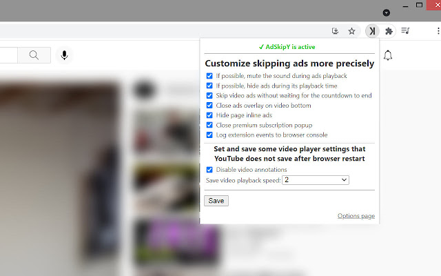 AdSkipY from Chrome web store to be run with OffiDocs Chromium online AdSkipY from Chrome web store to be run with OffiDocs Chromium online
