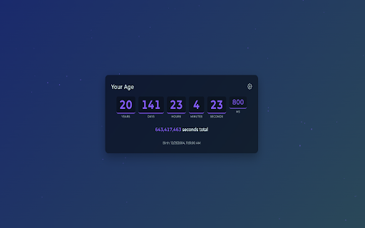Age Counter from Chrome web store to be run with OffiDocs Chromium online Age Counter from Chrome web store to be run with OffiDocs Chromium online