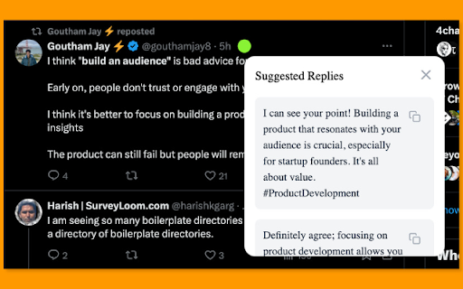 AI Tweet Mate from Chrome web store to be run with OffiDocs Chromium online AI Tweet Mate from Chrome web store to be run with OffiDocs Chromium online