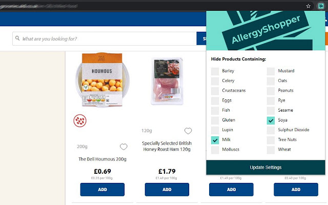 Allergy Shopper from Chrome web store to be run with OffiDocs Chromium online Allergy Shopper from Chrome web store to be run with OffiDocs Chromium online