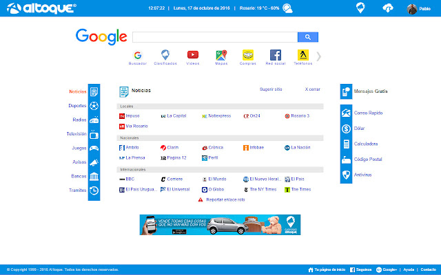 Altoque Página de inicio from Chrome web store to be run with OffiDocs Chromium online Altoque Página de inicio from Chrome web store to be run with OffiDocs Chromium online