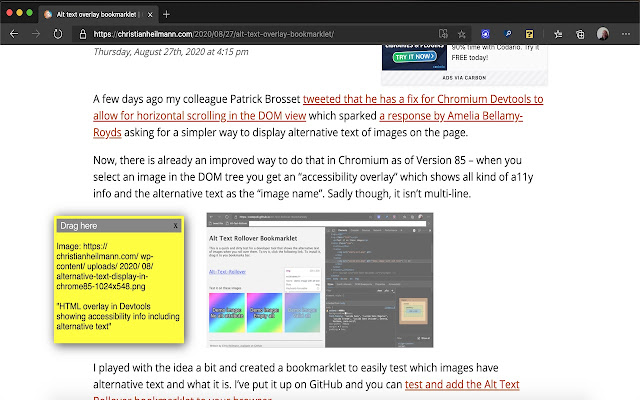 Alt Text Display from Chrome web store to be run with OffiDocs Chromium online Alt Text Display from Chrome web store to be run with OffiDocs Chromium online