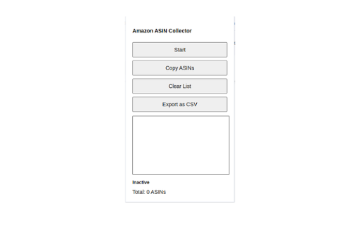 Amazon ASIN Collector from Chrome web store to be run with OffiDocs Chromium online Amazon ASIN Collector from Chrome web store to be run with OffiDocs Chromium online