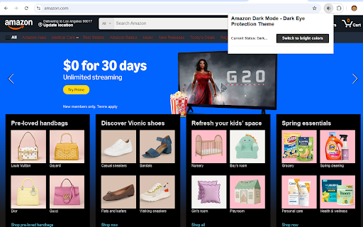 Amazon Dark Mode Dark Eye Protection Theme from Chrome web store to be run with OffiDocs Chromium online Amazon Dark Mode Dark Eye Protection Theme from Chrome web store to be run with OffiDocs Chromium online