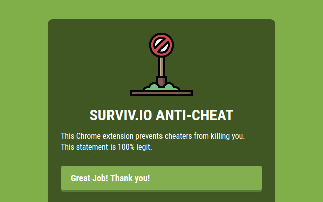 Anti cheat extension for Surviv.io from Chrome web store to be run with OffiDocs Chromium online Anti cheat extension for Surviv.io from Chrome web store to be run with OffiDocs Chromium online