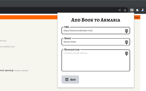 Armaria from Chrome web store to be run with OffiDocs Chromium online Armaria from Chrome web store to be run with OffiDocs Chromium online