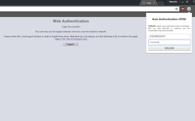 Auto Authentication UFSM from Chrome web store to be run with OffiDocs Chromium online Auto Authentication UFSM from Chrome web store to be run with OffiDocs Chromium online