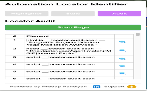 Automation Locator Identifier from Chrome web store to be run with OffiDocs Chromium online Automation Locator Identifier from Chrome web store to be run with OffiDocs Chromium online