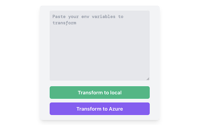 Azure env vars from Chrome web store to be run with OffiDocs Chromium online Azure env vars from Chrome web store to be run with OffiDocs Chromium online