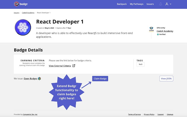 Badgr Extras from Chrome web store to be run with OffiDocs Chromium online Badgr Extras from Chrome web store to be run with OffiDocs Chromium online