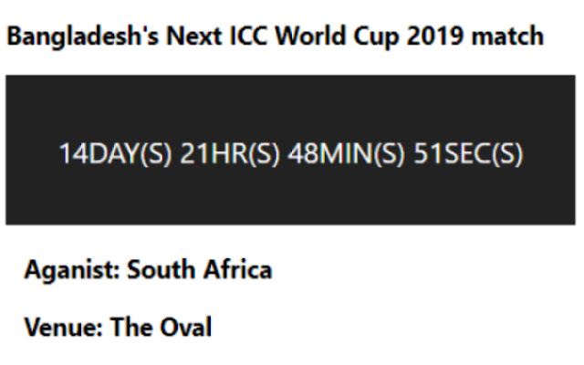 Bangladeshs Next Match from Chrome web store to be run with OffiDocs Chromium online Bangladeshs Next Match from Chrome web store to be run with OffiDocs Chromium online