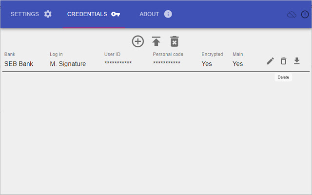 Bank credentials from Chrome web store to be run with OffiDocs Chromium online Bank credentials from Chrome web store to be run with OffiDocs Chromium online