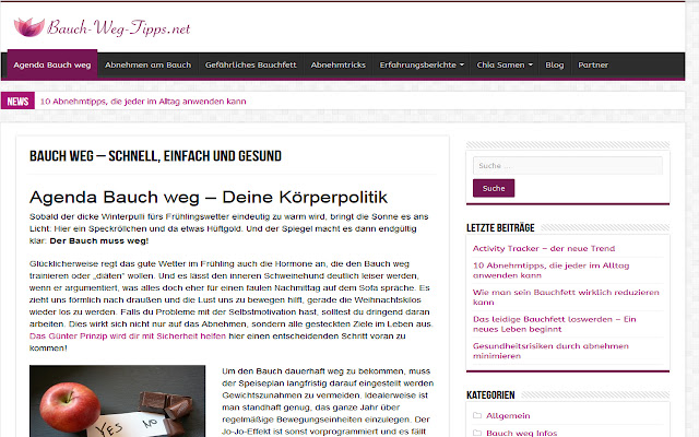 bauch weg tipps.net from Chrome web store to be run with OffiDocs Chromium online bauch weg tipps.net from Chrome web store to be run with OffiDocs Chromium online