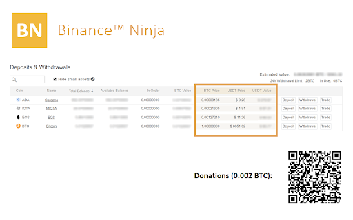 Binance™ Ninja from Chrome web store to be run with OffiDocs Chromium online Binance™ Ninja from Chrome web store to be run with OffiDocs Chromium online