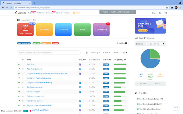 Blindcode Hide Leetcode Question Difficulty from Chrome web store to be run with OffiDocs Chromium online Blindcode Hide Leetcode Question Difficulty from Chrome web store to be run with OffiDocs Chromium online