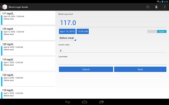 Blood Sugar Manager from Chrome web store to be run with OffiDocs Chromium online Blood Sugar Manager from Chrome web store to be run with OffiDocs Chromium online