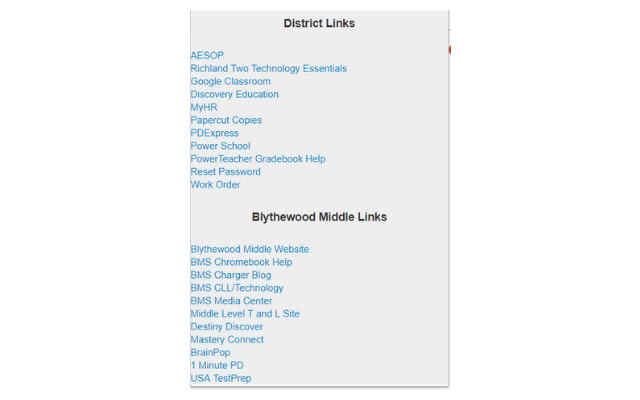 Blythewood Middle Technology Links from Chrome web store to be run with OffiDocs Chromium online Blythewood Middle Technology Links from Chrome web store to be run with OffiDocs Chromium online