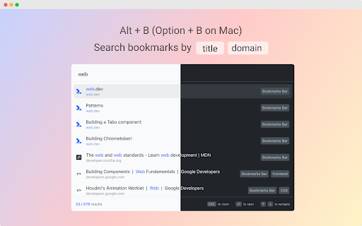 Bookmarks palette from Chrome web store to be run with OffiDocs Chromium online Bookmarks palette from Chrome web store to be run with OffiDocs Chromium online