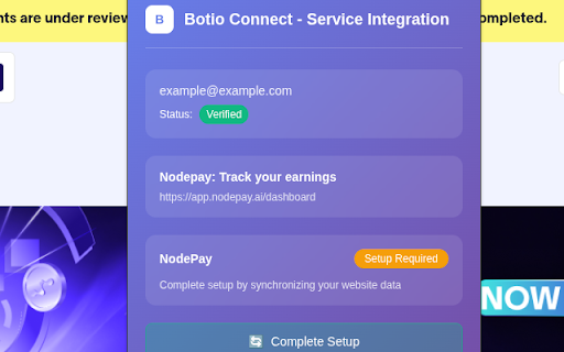 Botio Connect Service Integration from Chrome web store to be run with OffiDocs Chromium online Botio Connect Service Integration from Chrome web store to be run with OffiDocs Chromium online