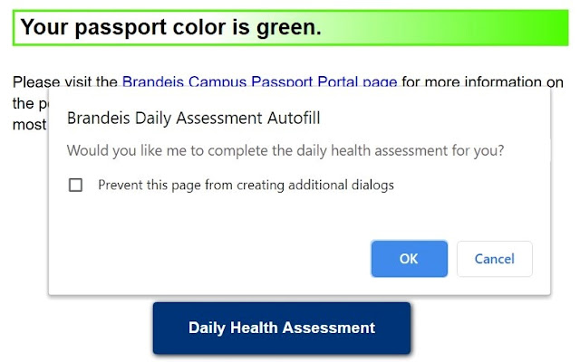 Brandeis Daily Health Assessment Autofill from Chrome web store to be run with OffiDocs Chromium online Brandeis Daily Health Assessment Autofill from Chrome web store to be run with OffiDocs Chromium online