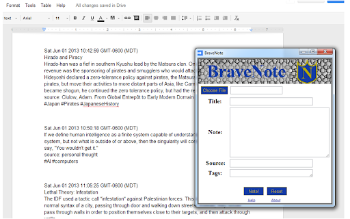 BraveNote from Chrome web store to be run with OffiDocs Chromium online BraveNote from Chrome web store to be run with OffiDocs Chromium online