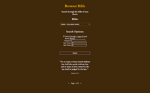 Browser Bible from Chrome web store to be run with OffiDocs Chromium online Browser Bible from Chrome web store to be run with OffiDocs Chromium online
