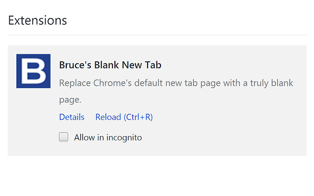 Bruces Blank New Tab from Chrome web store to be run with OffiDocs Chromium online Bruces Blank New Tab from Chrome web store to be run with OffiDocs Chromium online