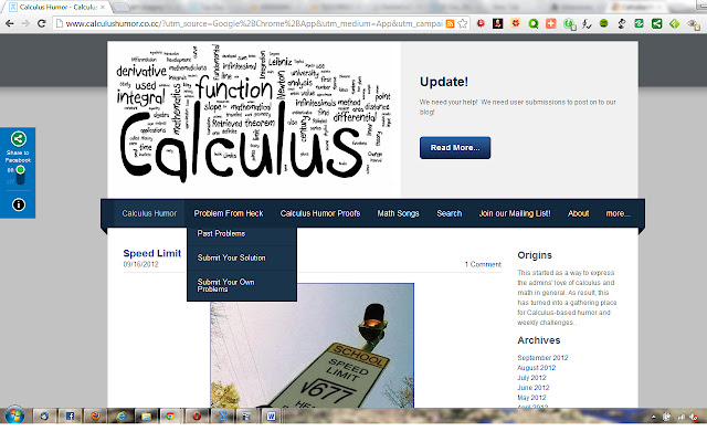 Calculus Humor from Chrome web store to be run with OffiDocs Chromium online Calculus Humor from Chrome web store to be run with OffiDocs Chromium online