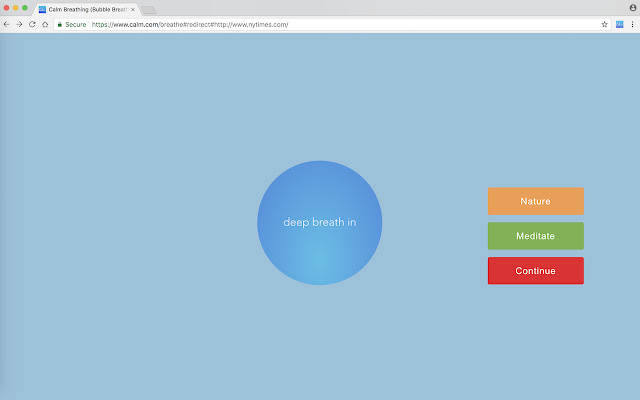 Calm for Chrome from Chrome web store to be run with OffiDocs Chromium online Calm for Chrome from Chrome web store to be run with OffiDocs Chromium online