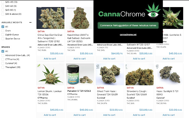 CannaChrome from Chrome web store to be run with OffiDocs Chromium online CannaChrome from Chrome web store to be run with OffiDocs Chromium online