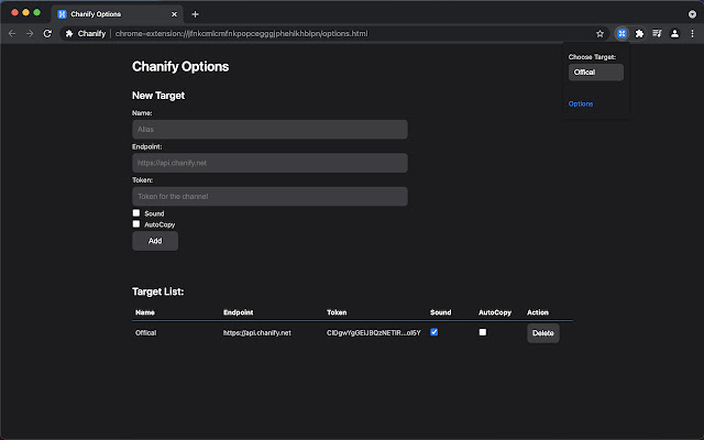Chanify from Chrome web store to be run with OffiDocs Chromium online Chanify from Chrome web store to be run with OffiDocs Chromium online