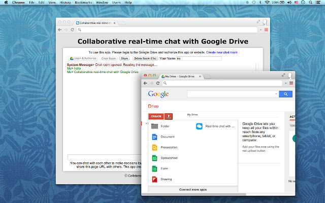 Chat Drive, real time chat with Drive from Chrome web store to be run with OffiDocs Chromium online Chat Drive, real time chat with Drive from Chrome web store to be run with OffiDocs Chromium online