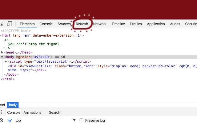Chrome Devtools Refresh Button from Chrome web store to be run with OffiDocs Chromium online Chrome Devtools Refresh Button from Chrome web store to be run with OffiDocs Chromium online