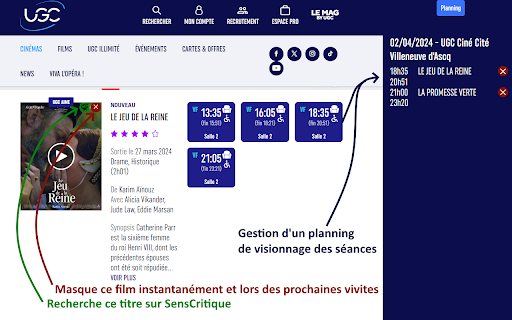 Cinéphilm : choisir les films à voir from Chrome web store to be run with OffiDocs Chromium online Cinéphilm : choisir les films à voir from Chrome web store to be run with OffiDocs Chromium online