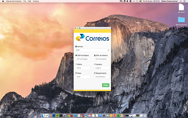Cálculo dos Correios from Chrome web store to be run with OffiDocs Chromium online Cálculo dos Correios from Chrome web store to be run with OffiDocs Chromium online
