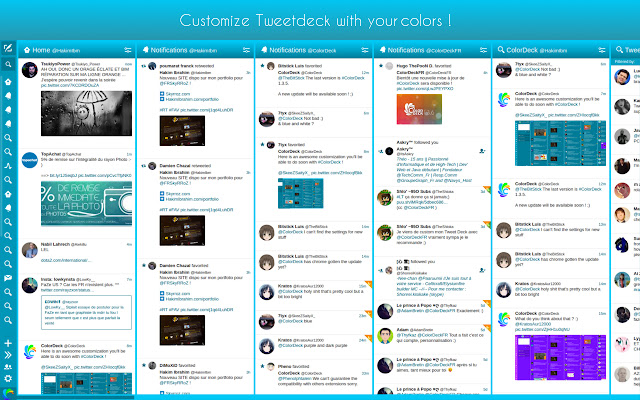 ColorDeck for Tweetdeck from Chrome web store to be run with OffiDocs Chromium online ColorDeck for Tweetdeck from Chrome web store to be run with OffiDocs Chromium online