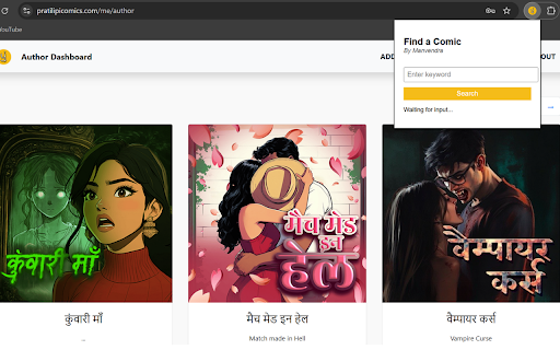 Comic Series Finder from Chrome web store to be run with OffiDocs Chromium online Comic Series Finder from Chrome web store to be run with OffiDocs Chromium online