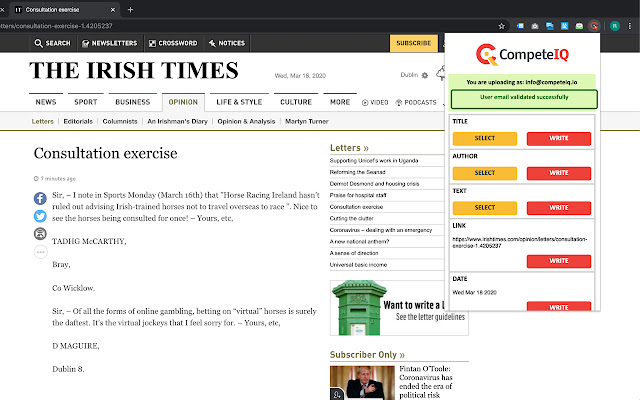 CompeteIQ News Importing Extension from Chrome web store to be run with OffiDocs Chromium online CompeteIQ News Importing Extension from Chrome web store to be run with OffiDocs Chromium online