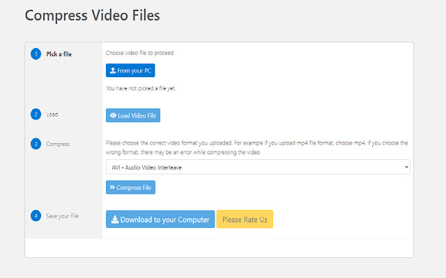 Compress Video Files from Chrome web store to be run with OffiDocs Chromium online Compress Video Files from Chrome web store to be run with OffiDocs Chromium online