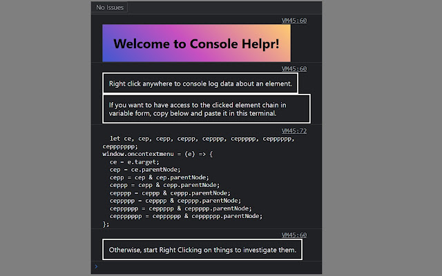 Console Helpr from Chrome web store to be run with OffiDocs Chromium online Console Helpr from Chrome web store to be run with OffiDocs Chromium online