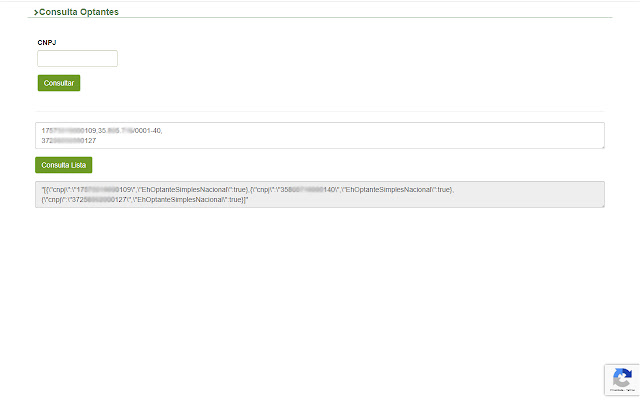 Consulta CNPJ Simples Nacional from Chrome web store to be run with OffiDocs Chromium online Consulta CNPJ Simples Nacional from Chrome web store to be run with OffiDocs Chromium online