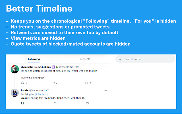 Control Panel for Twitter from Chrome web store to be run with OffiDocs Chromium online Control Panel for Twitter from Chrome web store to be run with OffiDocs Chromium online