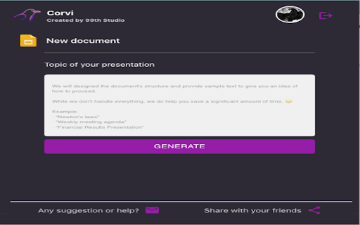 Corvi AI from Chrome web store to be run with OffiDocs Chromium online Corvi AI from Chrome web store to be run with OffiDocs Chromium online