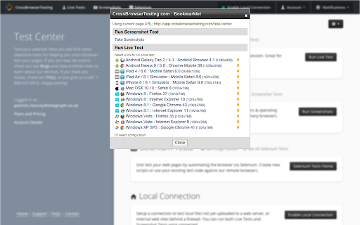 CrossBrowserTesting Test Launcher from Chrome web store to be run with OffiDocs Chromium online CrossBrowserTesting Test Launcher from Chrome web store to be run with OffiDocs Chromium online