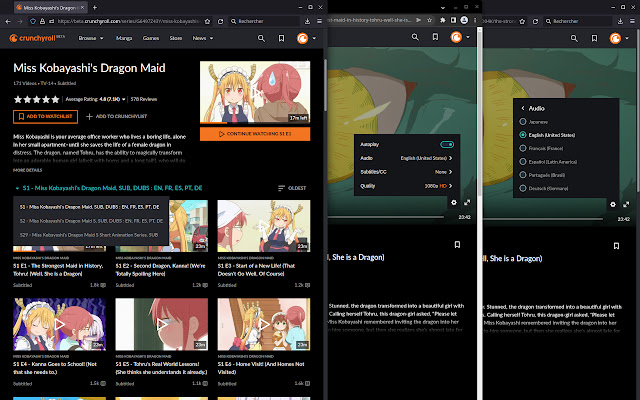 Crunchyroll With Better Seasons from Chrome web store to be run with OffiDocs Chromium online Crunchyroll With Better Seasons from Chrome web store to be run with OffiDocs Chromium online