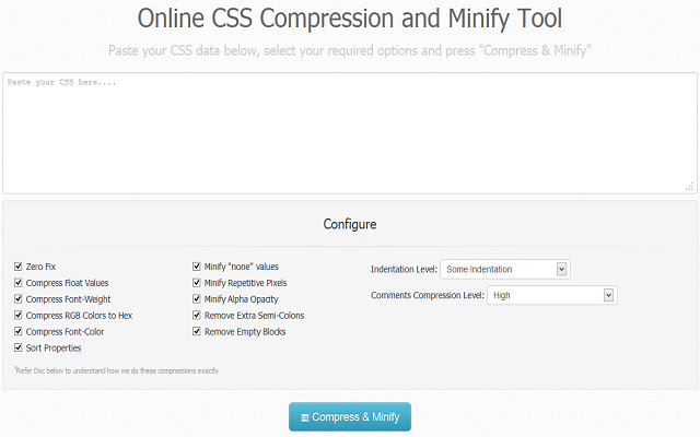 CSS Compressor and Minifier from Chrome web store to be run with OffiDocs Chromium online CSS Compressor and Minifier from Chrome web store to be run with OffiDocs Chromium online