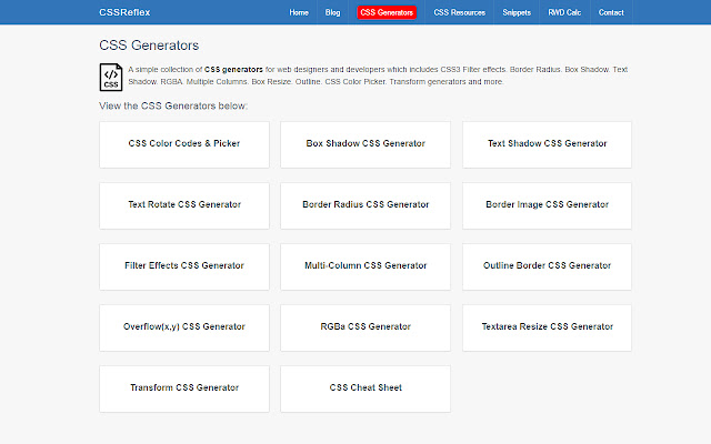 CSS Generators from Chrome web store to be run with OffiDocs Chromium online CSS Generators from Chrome web store to be run with OffiDocs Chromium online