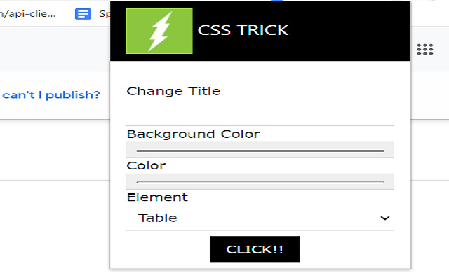 CSS Trick from Chrome web store to be run with OffiDocs Chromium online CSS Trick from Chrome web store to be run with OffiDocs Chromium online