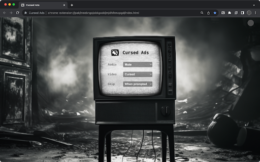 Cursed Ads for YouTube from Chrome web store to be run with OffiDocs Chromium online Cursed Ads for YouTube from Chrome web store to be run with OffiDocs Chromium online